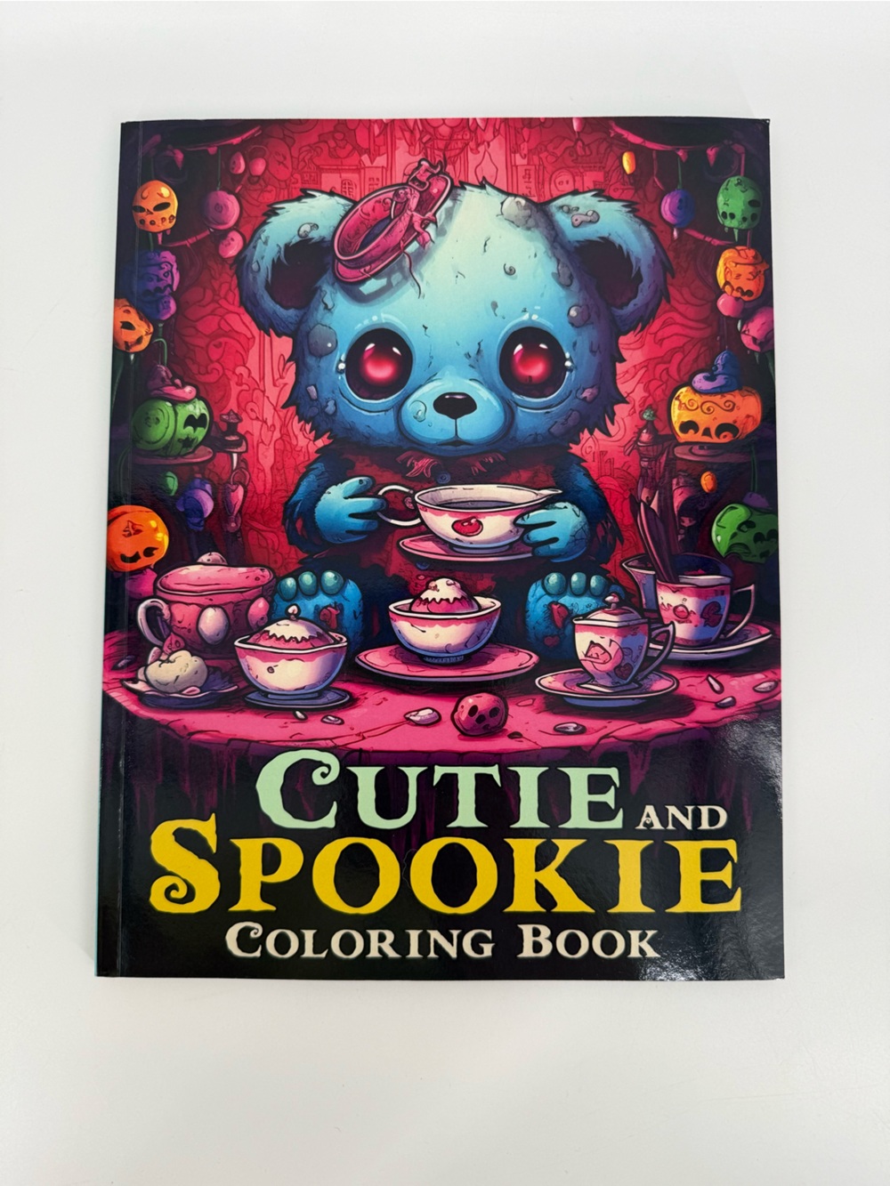 Cute and Spookie Wall Art Poster - Pink, Blue & Black